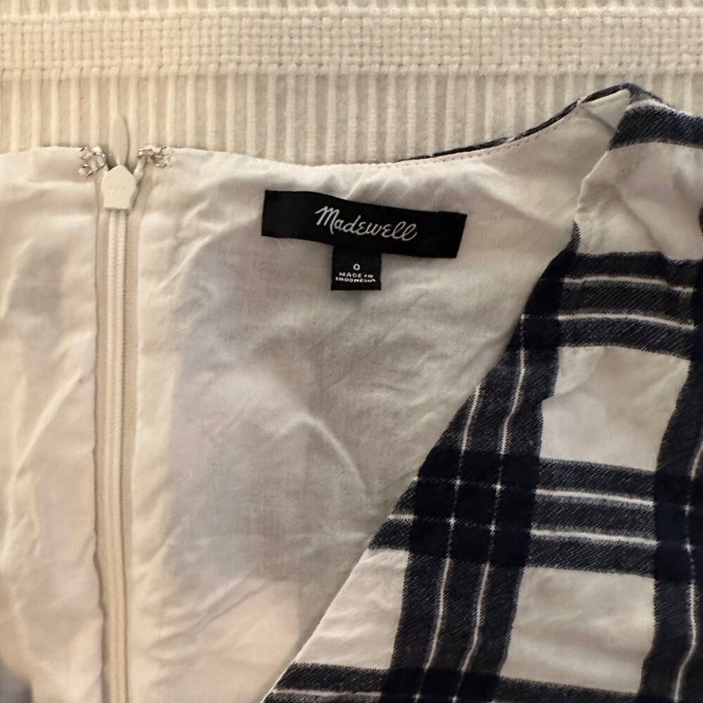 Madewell 0 Leighton Bell-Sleeved Plaid Mini Dress - Picture 6 of 6
